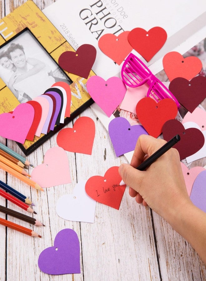 FOBSME 360 Pcs Valentine's Day Heart Tags Paper Heart Shape Cutouts Assorted Color Paper Hearts Valentine Heart Confetti Labels with 65.62 Rope for Valentine's Day Birthday Wedding Party Decorations,9 Colors - Image 4